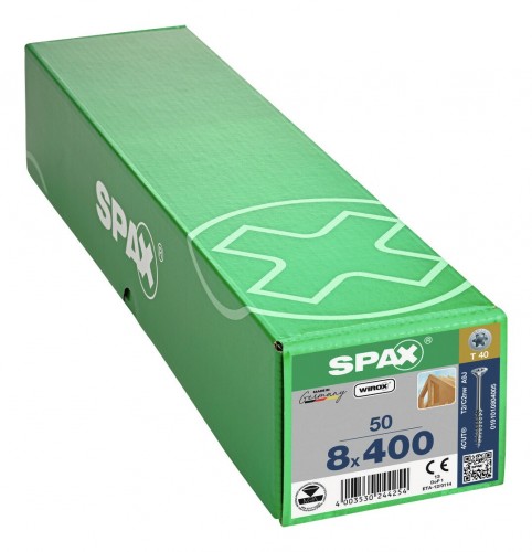 Spax 2023 Freisteller Holzbauschraube-Senkkopf-T-STAR-8-x-400-80-Wirox 0191010804005 1