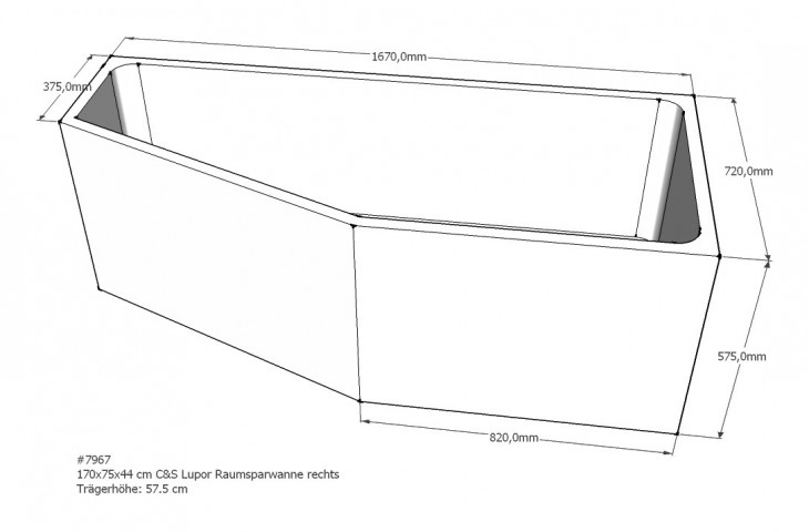 Schroeder Wannentechnik 2021 Zeichnung-Grundriss SW84180 7967 170x75x44 CundS Lupor Raumsparwanne rechts