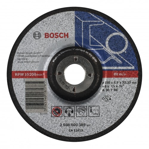 Bosch 2022 Freisteller Zubehoer-Expert-for-Metal-A-30-T-BF-Schruppscheibe-gekroepft-150-x-22-23-x-6-mm 2608600389