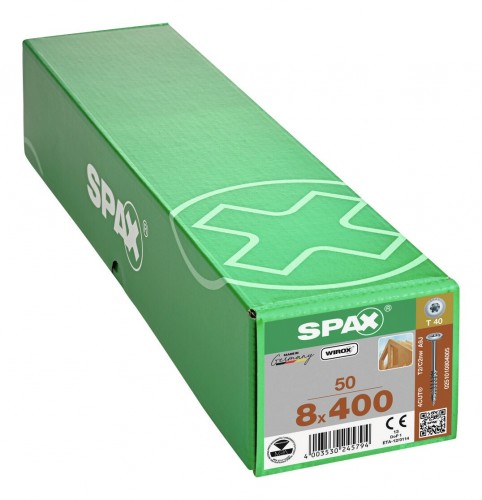 Spax 2023 Freisteller Holzbauschraube-Tellerkopf-T-STAR-8-x-400-80-Wirox 0251010804005 1