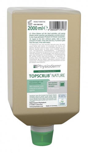 Physioderm 2020 Freisteller Topscrub-nature-2000-ml-Varioflasche-Handreiniger-Naturreibemittel