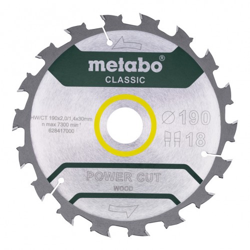 Metabo 2022 Freisteller Saegeblatt-power-cut-wood-classic-190x30-Z18-WZ-5-B 628417000