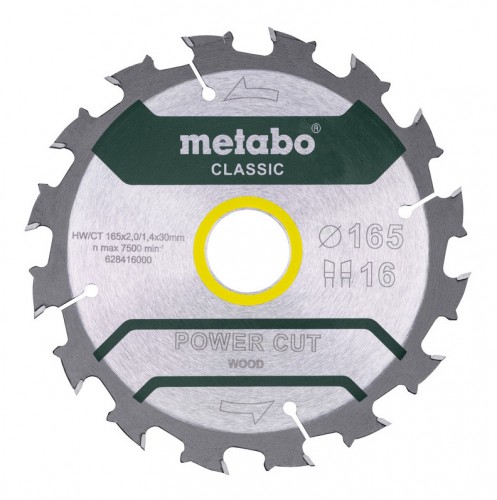 Metabo 2022 Freisteller Saegeblatt-power-cut-wood-classic-165x30-Z16-WZ-5-B 628416000