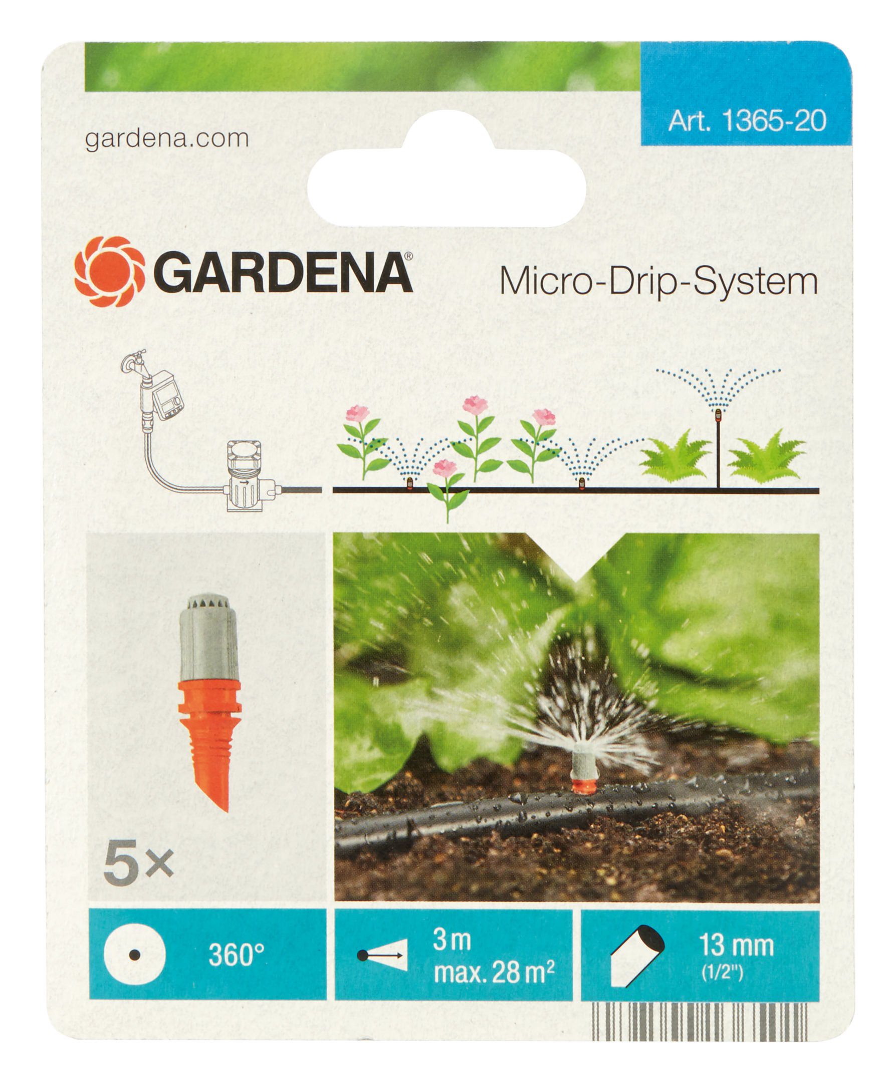 25x Sprinkler System 90°/180°/360° Micro Drip Sprühdüse Garten Bewässerung Nebel 