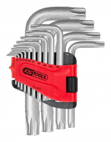 KS-Tools 2020 Freisteller Torx-Winkelstiftschluessel-Satz-kurz-14-teilig 151-4610