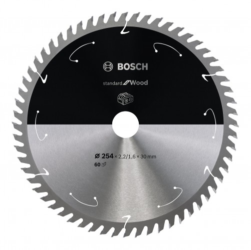 Bosch 2022 Freisteller Akku-Kreissaegeblatt-Standard-for-Wood-254-x-2-2-1-6-x-30-60-Zaehne 2608837736