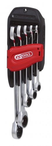 KS-Tools 2020 Freisteller GEARplus-Ratschenringmaulschluessel-Satz-5-teilig-8-19-mm 503-4255 1