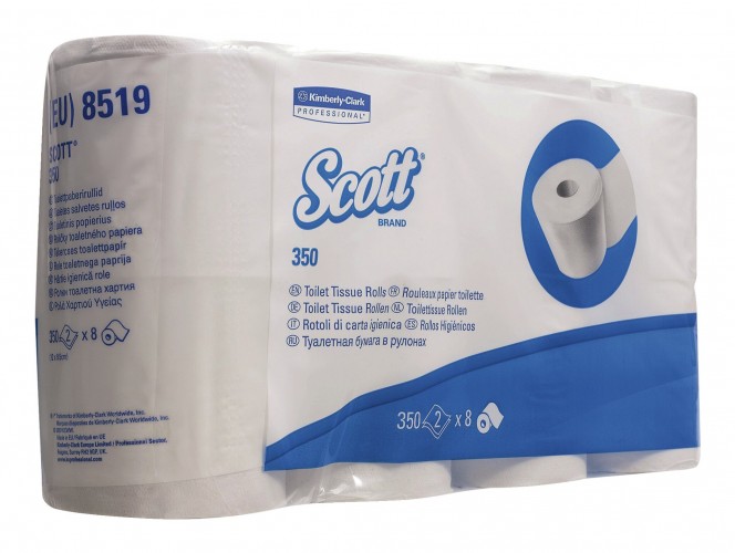 Kimberly-Clark 2019 Freisteller Scott-350-Toilet-Tissue-3lag-hochweiss-6x350Blatt