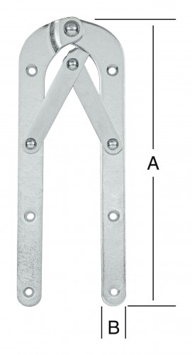 Vormann 2023 Freisteller Leiterband-gebogen-Feststeller-250X21-verzinkt 000033250Z