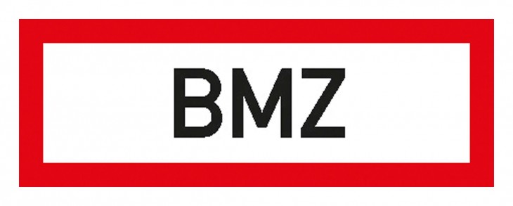 SafetyMarking 2017 Foto Brandschutz-Schild-Folie-BMZ-297-x-105mm