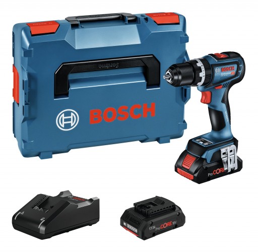 Bosch-Professional 2024 Freisteller Akku-Schlagbohrschrauber-GSB-18V-90-C-2x-Akku-ProCORE-4-0Ah-in-L-BOXX-136 06019K6105