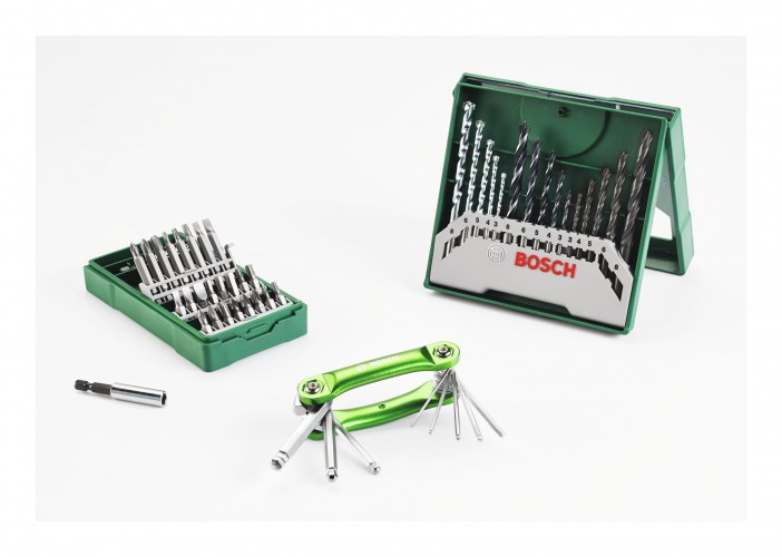 Bosch 2024 Freisteller 15-teilig-gemischtes-Bohrerset-25-teilig-Schrauberbit-Set-Sechskant-Faltwerkzeug 2607017333