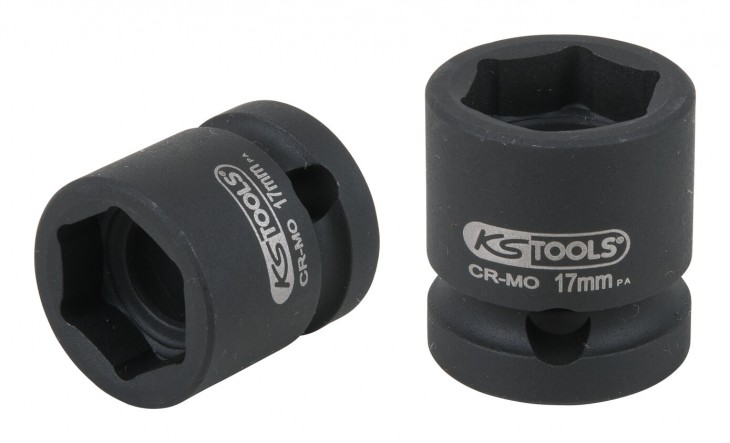 KS-Tools 2020 Freisteller 1-2-Sechskant-Kraft-Stecknuss-extra-kurz-17-mm 515-0064