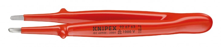 Knipex 2017 Foto Praezisions-Pinzette-VDE-145mm-runde-Spitzen