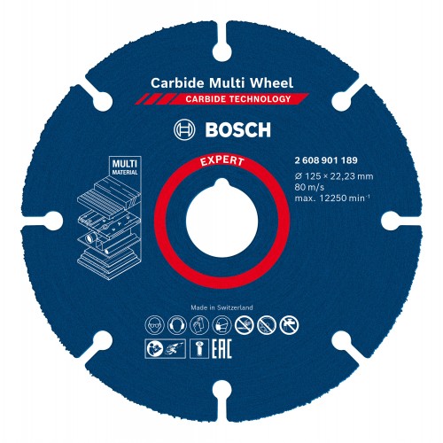 Bosch 2022 Freisteller EXPERT-Carbide-Multi-Wheel-Trennscheibe-125-mm-22-23-mm-kleine-Winkelschleifer 2608901189