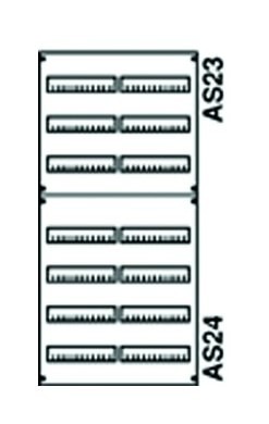 Striebel 2017 Zeichnung Verteilerfeld-12TE-14xDIN-500x1050x160mm-Ausschnitt-Montageplatte 2V3A