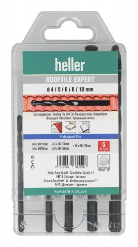 Heller 2023 Freisteller Dachziegelbohrer-Satz-Rooftile-Expert-5-teilig-4-5-6-8-10-mm 31152 1