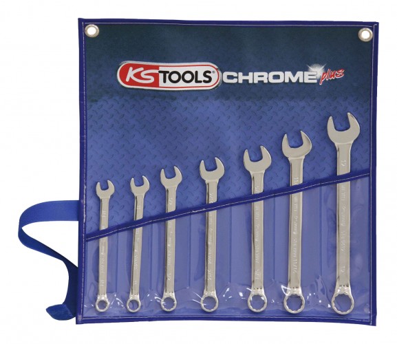 KS-Tools 2020 Freisteller CHROMEplus-Ringmaulschluessel-Satz-abgewinkelt-7-teilig-Zoll 518-3020