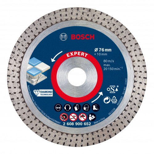Bosch 2022 Freisteller EXPERT-HardCeramic-76-mm-Diamanttrennscheiben-76-x-1-5-x-10-mm-Mini-Winkelschleifer 2608900652