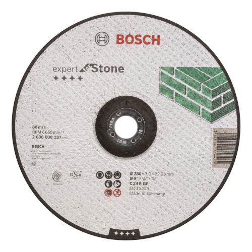 Bosch 2022 Freisteller Zubehoer-Expert-for-Stone-C-24-R-BF-Trennscheibe-gekroepft-230-x-3-mm 2608600227