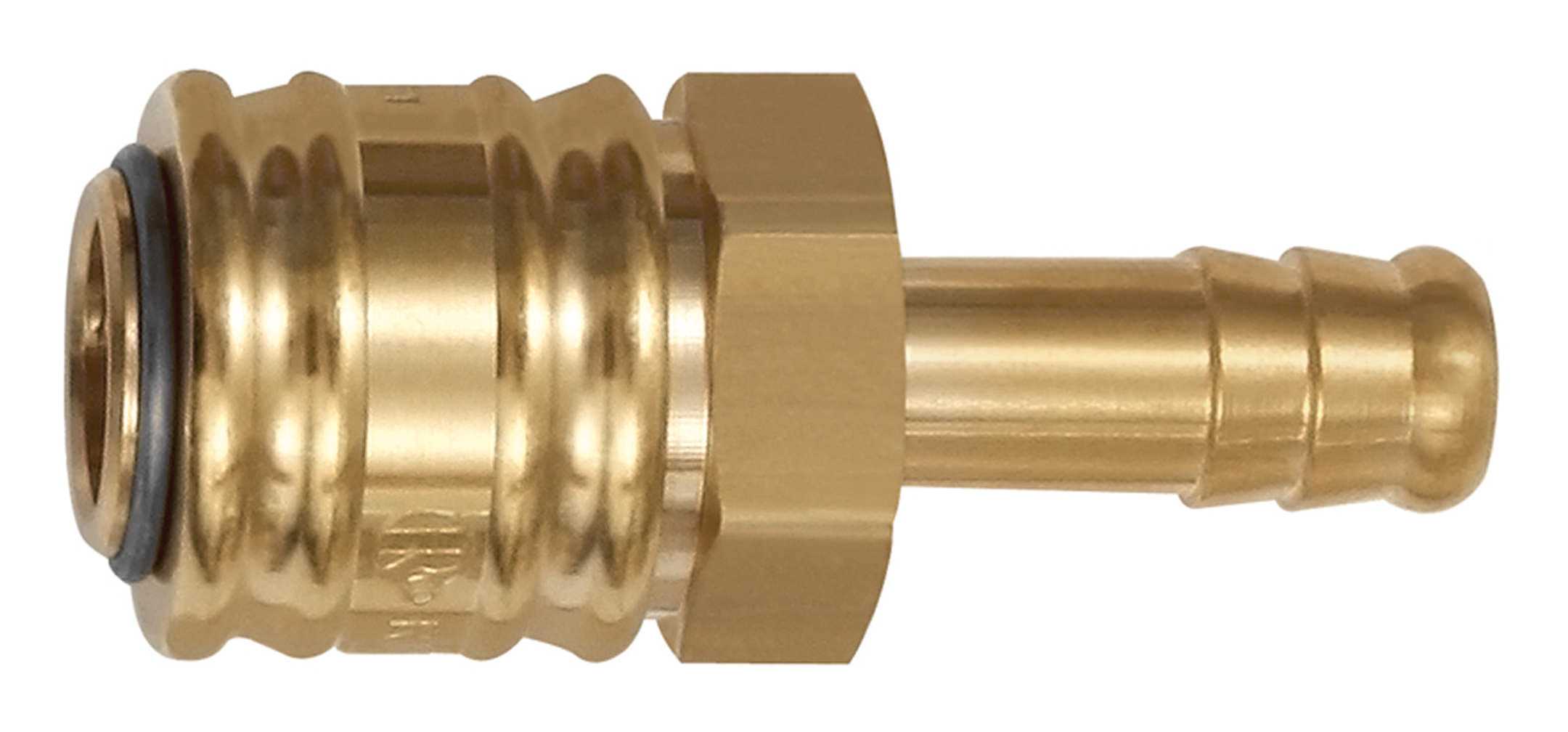 RIEGLER Schnellverschlusskupplung NW7,2 Messing Tülle LW 9 mm 