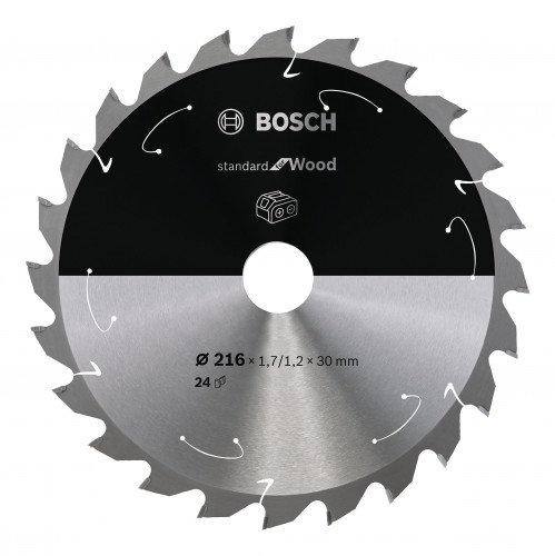 Bosch 2022 Freisteller Akku-Kreissaegeblatt-Standard-for-Wood-216-x-1-7-1-2-x-30-24-Zaehne 2608837721
