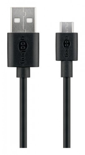 Wentronic 2020 Freisteller USB-Kabel-1m-USB-A-USB-MicroB-Steck-4p-2p 46800