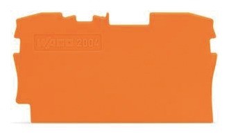 Wago 2020 Freisteller Abschluss-Zwischenplatte-Serie-rastbar-orange 2004-1292
