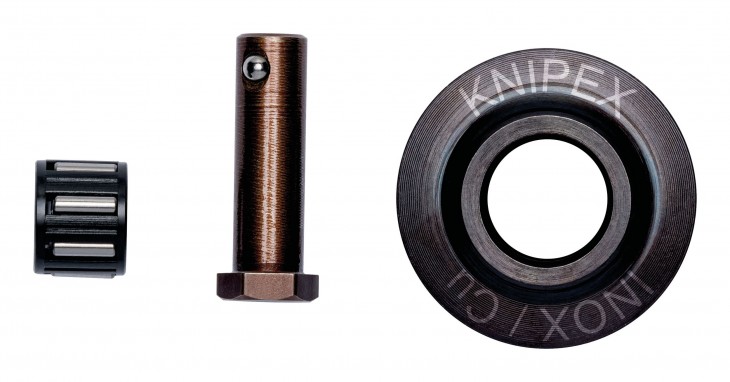 Knipex 2020 Freisteller Ersatzschneidrad-Set-Rad-Nadellagerung-Achse-Rohabschneider-6-35-mm