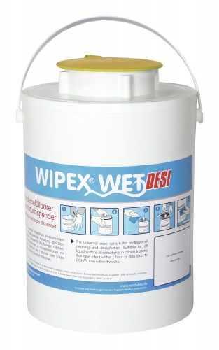 Wipex 2022 Freisteller Feuchttuchspender-Wet-Desi-gelb-Kunststoff 999915