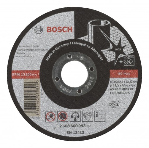 Bosch 2022 Freisteller Zubehoer-Expert-for-Inox-AS-46-T-INOX-BF-Trennscheibe-gerade-115-x-2-5-mm 2608600093