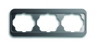 Busch-Jaeger 2017 Foto Rahmen-3f-platin-matt-horizontal-Metall-Aluminium 1723-20