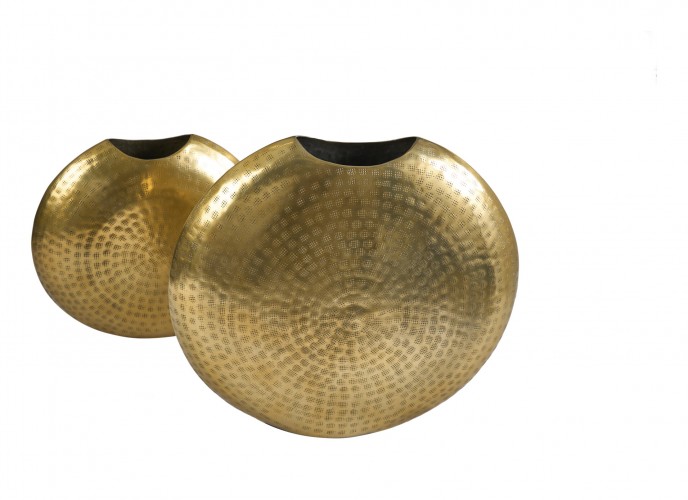 Invicta 2023 Freisteller 2er-Set-Vasen-Oriental-40cm-und-30cm-gold 41543 0043805