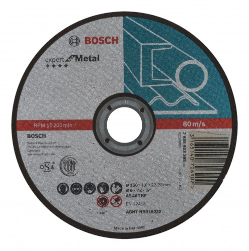 Bosch 2022 Freisteller Zubehoer-Expert-for-Metal-AS-46-T-BF-Trennscheibe-gerade-150-x-1-6-mm 2608603398