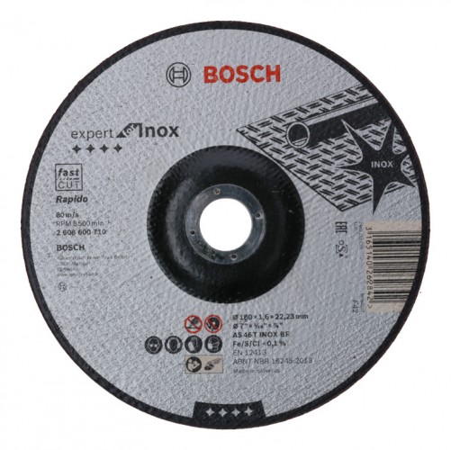 Bosch 2022 Freisteller Zubehoer-Expert-for-Inox-Rapido-AS-46-T-INOX-BF-Trennscheibe-gekroepft-180-x-1-6-mm 2608600710