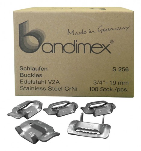 Bandimex 2020 Freisteller Schlaufen-V2A-Edelstahl-Pack-a-100-Stueck