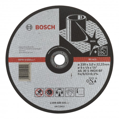 Bosch 2022 Freisteller Zubehoer-Expert-for-Inox-AS-30-S-INOX-BF-Trennscheibe-gerade-230-x-3-mm 2608600325