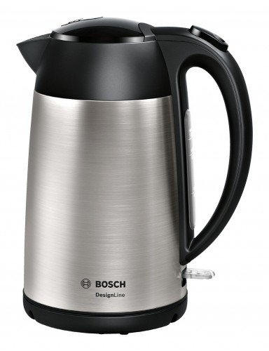 Bosch 2020 Freisteller Wasserkocher-1-7l-DesignLine-2400W-edelstahl-schwarz-Anzeige-aussen TWK3P420