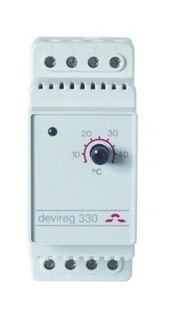 DEVI 2017 Foto Thermostat-230V-16A-5-45C-Klemmbefestigung-Wechsler DEVIREG330