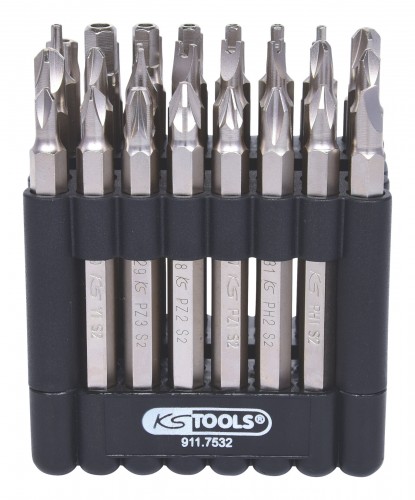 KS-Tools 2020 Freisteller 1-4-Bit-Satz-75-mm-32-teilig-Sicherheitsbits 911-7532 1
