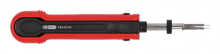 KS-Tools 2020 Freisteller Entriegelungswerkzeug-Flachstecker-Flachsteckhuelsen-2-8-mm-KOSTAL-SLK-1-fach-verstellbar 154-0118