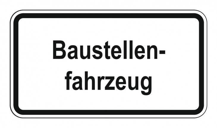 Adco 2023 Freisteller Warn-Hinweisschild-30-600-x-330-mm-Baustellenfahrzeug-RAL-Guetezeichen-Folie