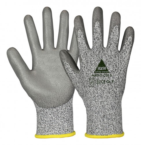 ULITH® Schnittschutzhandschuhe HPPE PU-Beschichtung grau/schwarz Größe 7-11 