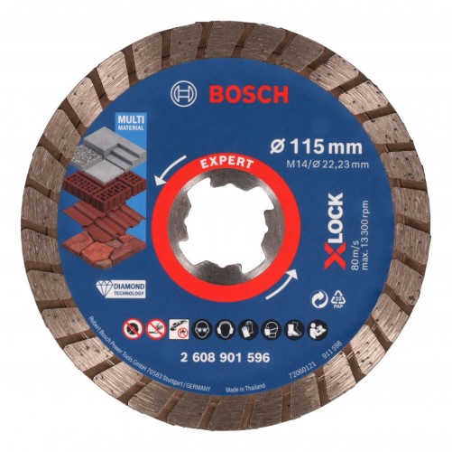 Bosch 2024 Freisteller Expert-MultiMaterial-X-LOCK-Diamanttrennscheiben-115-x-22-23-x-2-4-x-12-mm 2608901596