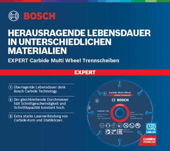Bosch 2024 Promotion Carbide-Multi-Wheel-Trennscheibe