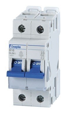 Doepke 2020 Freisteller Leitungsschutzschalter-UC-B-6A-2p-400V-10-kA-2TE-50-Hz-IP20 09916079