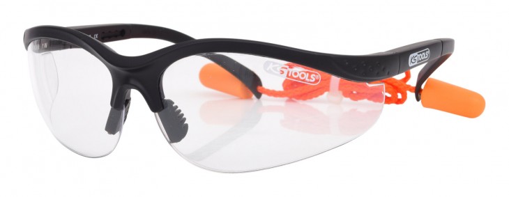 KS-Tools 2020 Freisteller Schutzbrille-transparent-Ohrstoepsel 310-0176 1