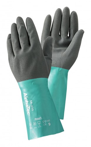 Ansell 2019 Freisteller Handschuh-AlphaTec-58-435-Nitril-gruen-grau-Groesse