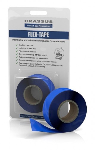 Crassus 2020 Freisteller Flex-Tape-25mm-x3-5m-x0-7mm-selbstverschweissend-blau CRA70601