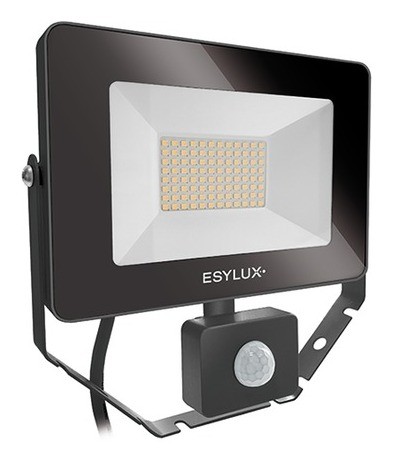 Esylux 2020 Freisteller LED-Strahler-30W-OFL-AFL-BASIC-3000K-schwarz-1-LED-IP65-matt-Konverter-breitstrahlend-Bewegungsmelder EL10810855